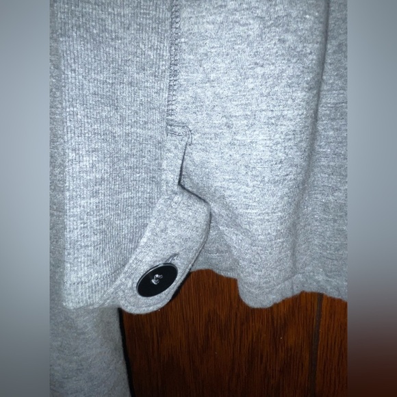 Converse Women's Long Sleeve Button Sweater Gray L - Picture 3 of 4